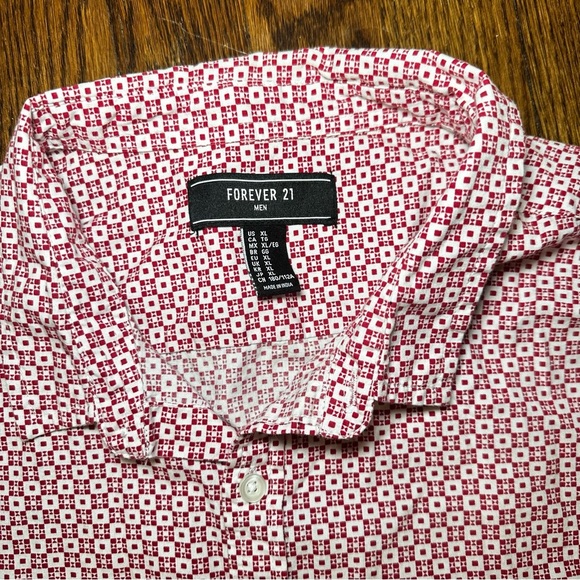 Forever 21 Red and White Polka Dot Casual Shirt - Picture 3 of 4